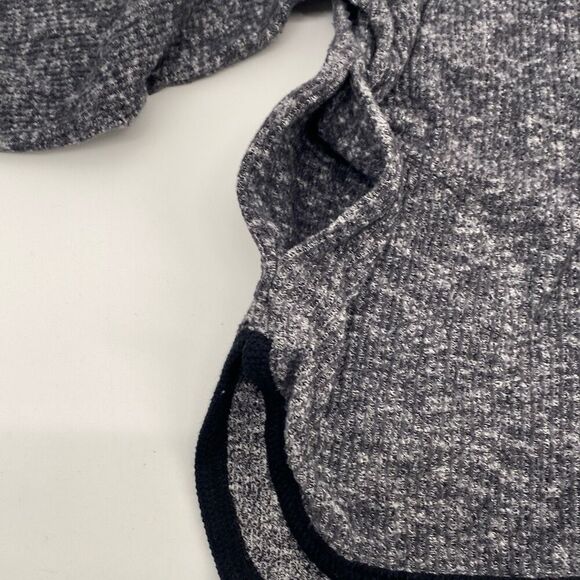 Anthropologie Saturday Sunday weekender Quarter Zip‎ Split Hem Sweatshirt Grey M - Picture 10 of 14